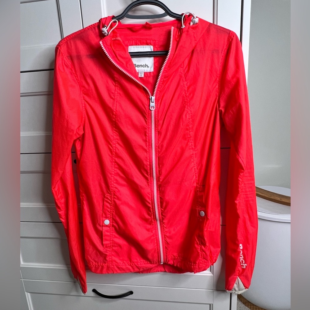 BENCH lightweight zip up windbreaker in Peach color